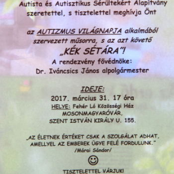 KÉK SÉTA az Autizmus Világnapja alkalmából