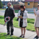 Költészet napi koszorúzás a József Attila szobornál (Fotó: Nagy Mária)