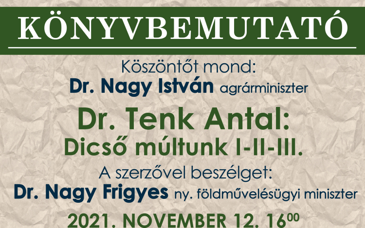 Tenk Antal könyvét mutatják be a Huszár Gál Városi Könyvtárban