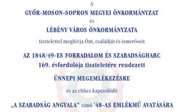 Megyei ünnepi megemlékezés és szoboravatás Lébényben