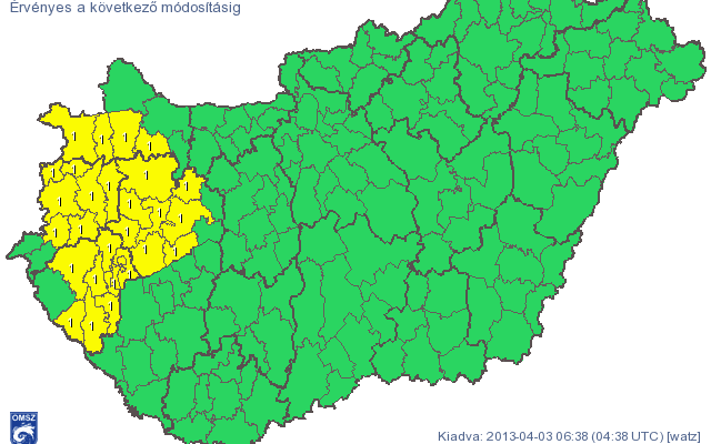Elsőfokú riasztás hófúvás miatt 
