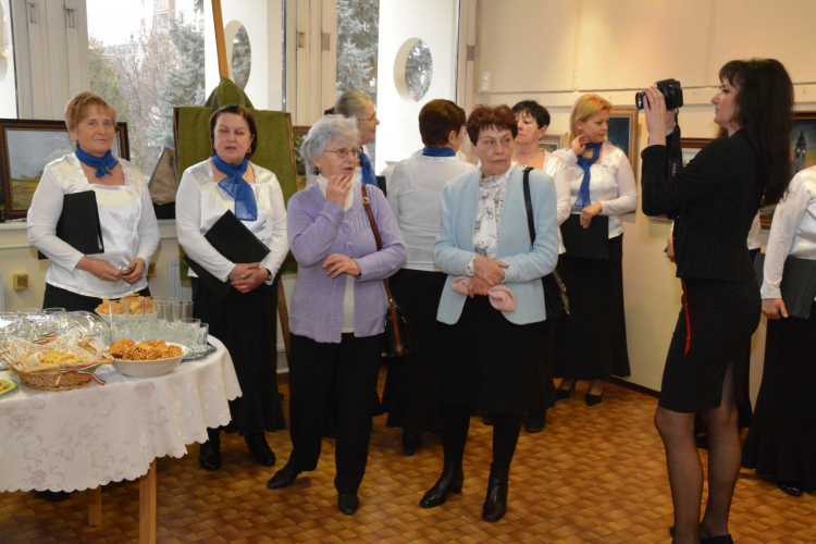 Vargáné Hárs Mária amatőr festő kiállítása (Fotó: Nagy Mária)