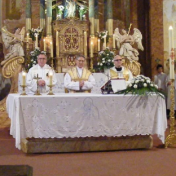 Németh László atya aranymiséje Mosonban