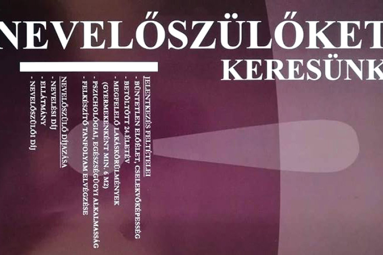 Nevelőszülők jelentkezését várják a Család- és Gyermekjóléti Központban