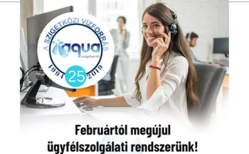 Februártól megújult az Aqua Kft ügyfélszolgálati rendszere