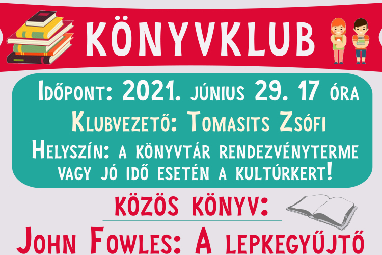 Újra könyvklub a Huszár Gál Városi Könyvtárban