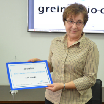 Adomány átadás a Greiner Bio-One Kft.-nél (Fotó: Nagy Mária)