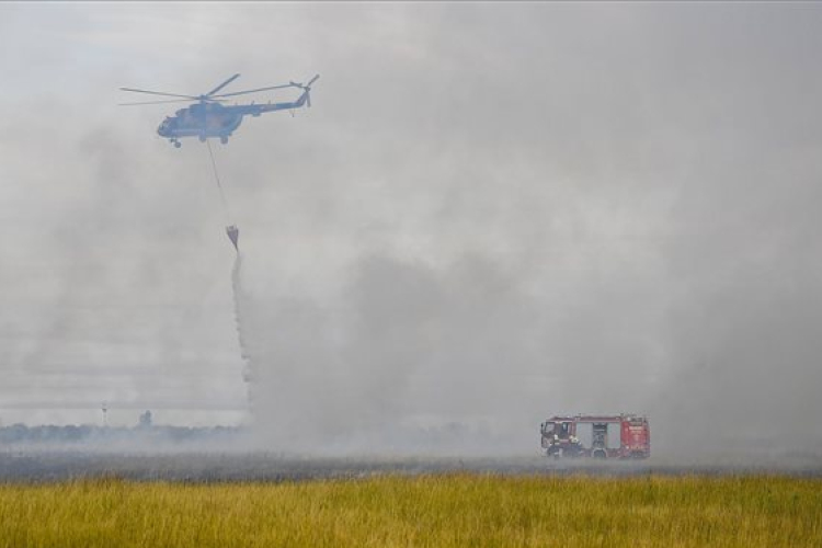 Több száz hektáron ég a Hortobágyi Nemzeti Park