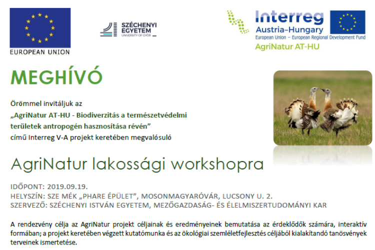 AgriNatur lakossági workshop Mosonmagyaróváron