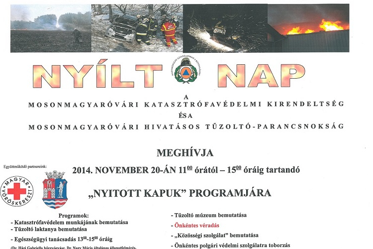 Nyílt nap a Mosonmagyaróvári Katasztrófavédelmi Kirendeltségen