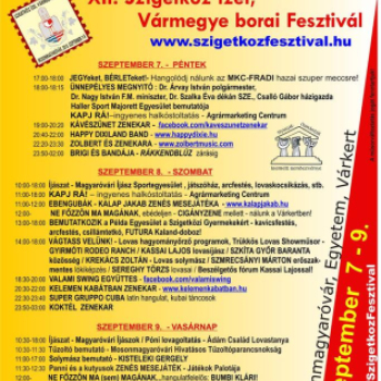 XII. Szigetköz ízei, Vármegye borai Fesztivál 2. nap