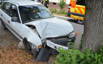 Fának ütközött egy autó a Bartók Béla utcában