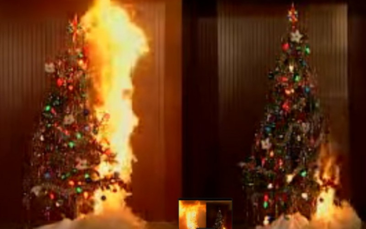 Legyünk körültekintőek a kiszáradt karácsonyfák közelében! 