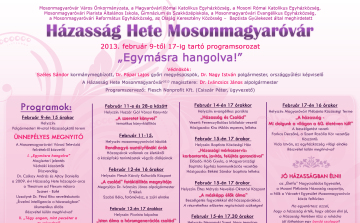 Egy hét alatt több, mint 20 program a Házasság Hete jegyében