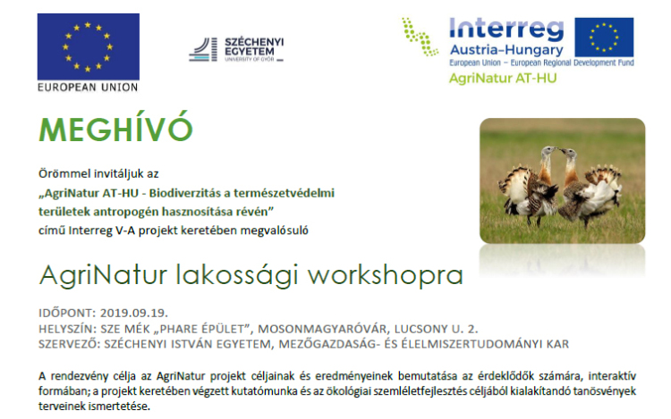 AgriNatur lakossági workshop Mosonmagyaróváron